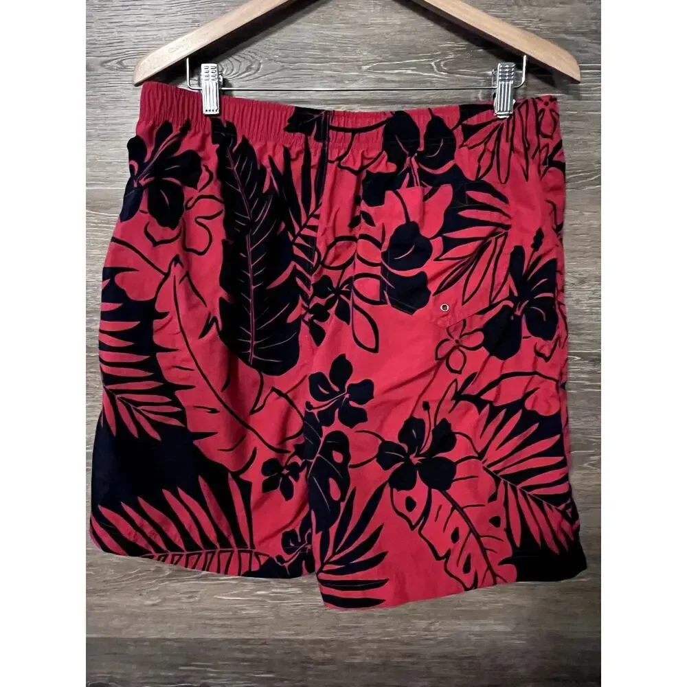 Polo Ralph Lauren men swim shorts size Large red navy bluse beach pool